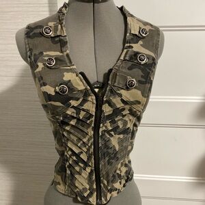 Camouflage Sleeveless Vest Top